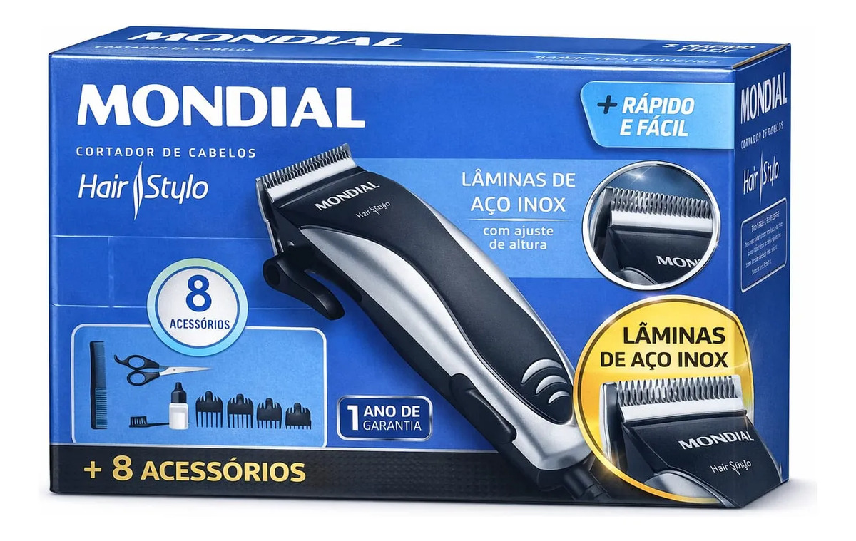 Máquina Cortar Cabelos Hair Stylo Mondial — foto 1