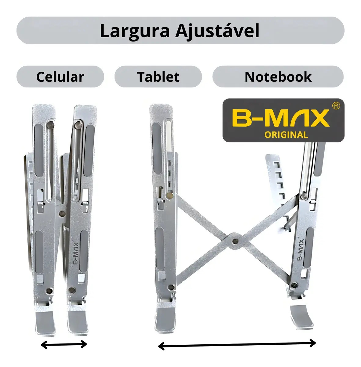 Suporte Notebook Macbook 10 A 17 Alumínio Dobrável Altura — foto 2