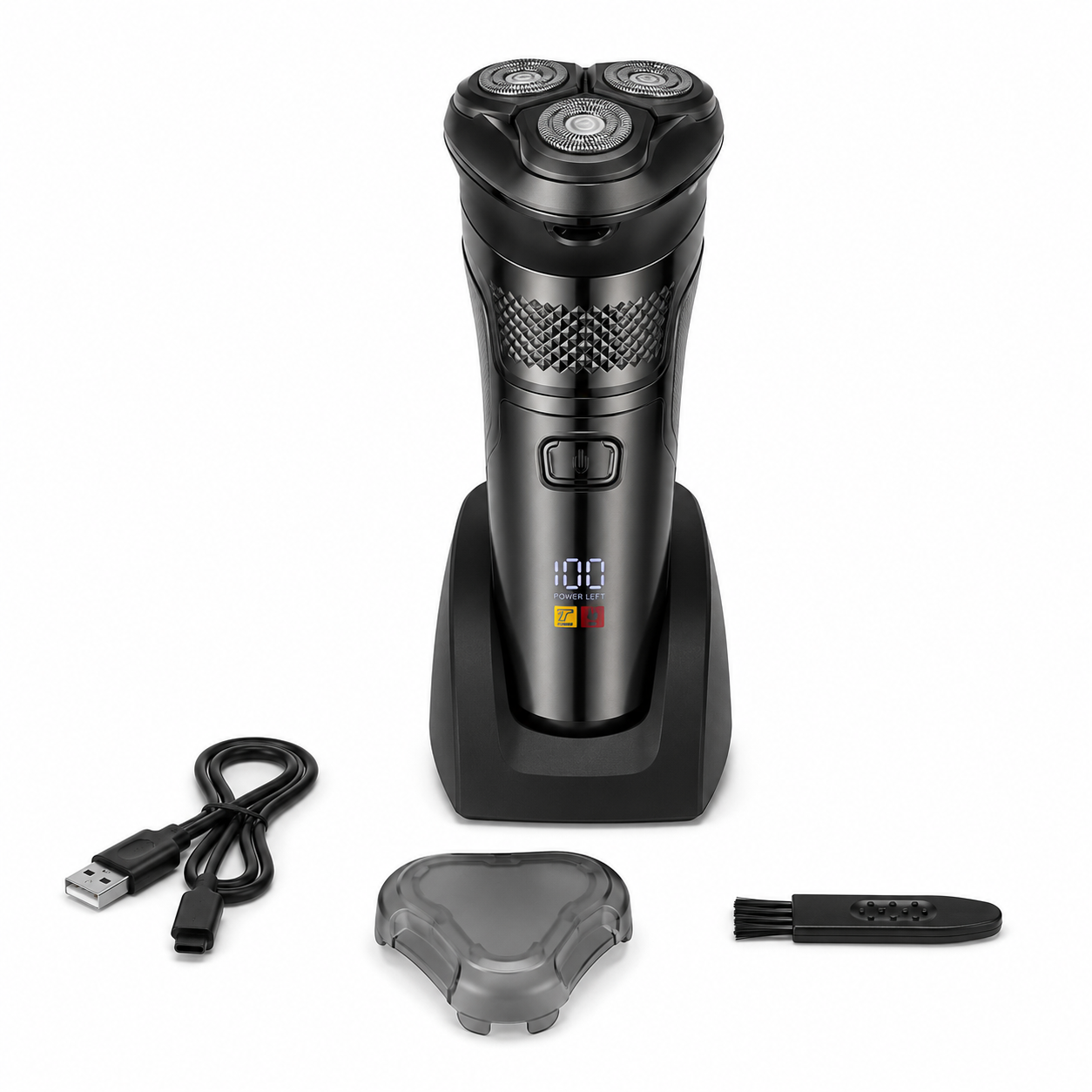 Barbeador Eletrico Usb Recarregavel Shave Lavável Newion9502 — foto 1