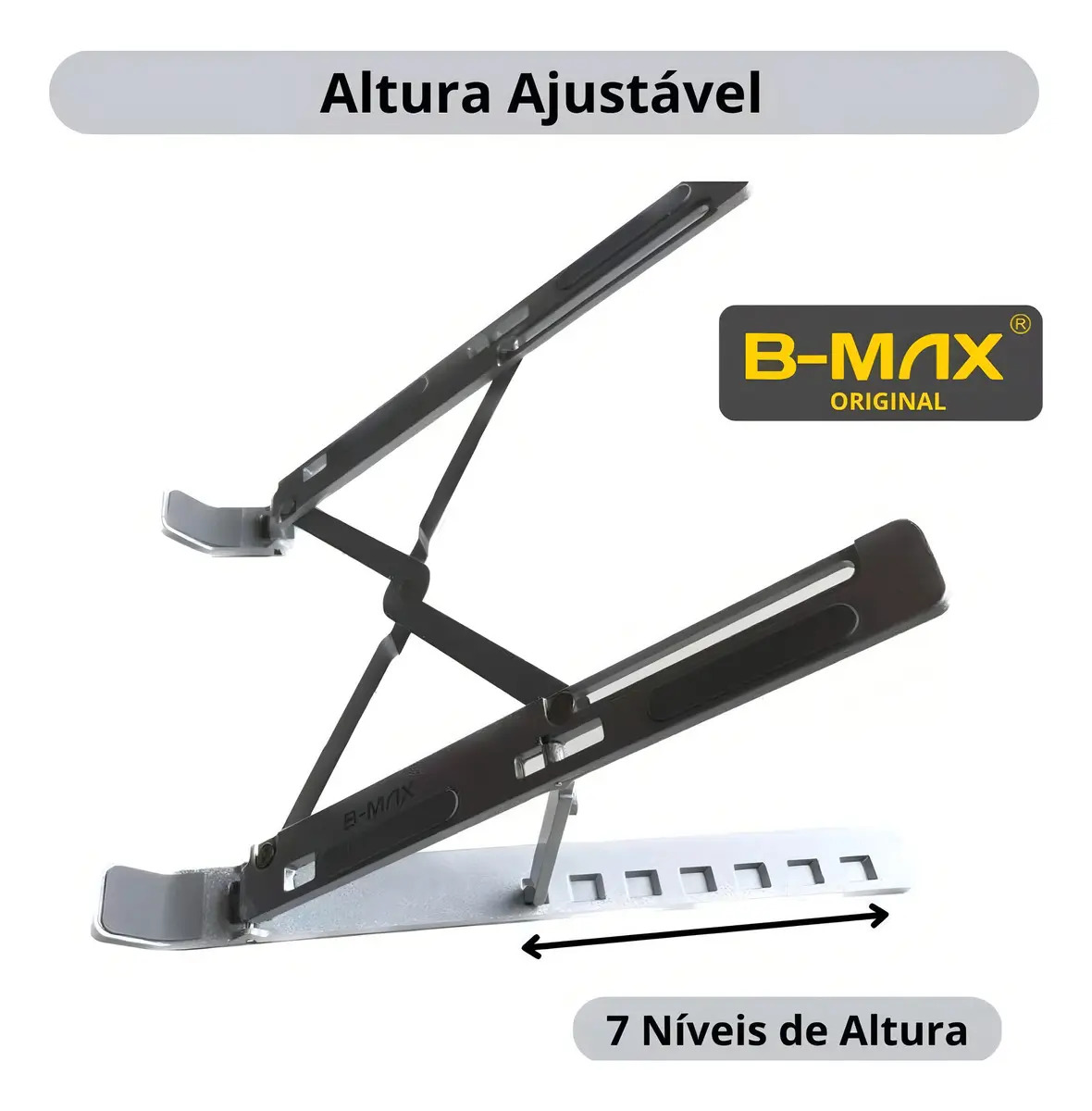 Suporte Notebook Macbook 10 A 17 Alumínio Dobrável Altura — foto 3