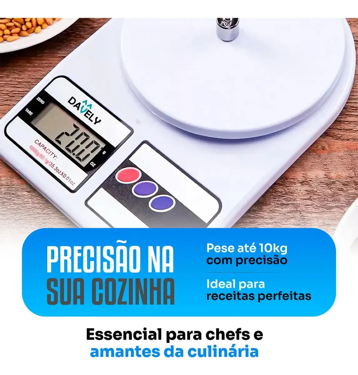 Balança Digital Precisão Cozinha Culinaria 10kg Fitness Diet — foto 3